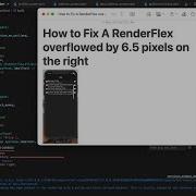 Fix Flutter Error A Renderflex Overflowed By Pixels On The Right Kdtechs