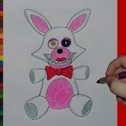 How To Draw Nightmare Mangle Plush Как Нарисовать Кошмарную Мангл Плюш