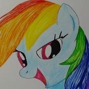 Как Нарисовать Пони Радуга Дэш How To Draw Pony Rainbow Dash Como