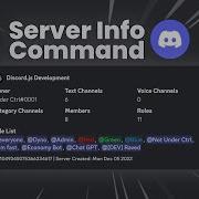 Server Info Command Discord Js V14 Under Ctrl