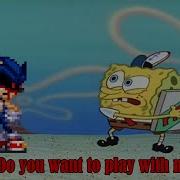 Sonic Exe Trying To Get The Pizza From Spongebob