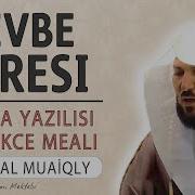 Tevbe Suresi Meali