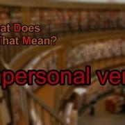 Impersonal Verb