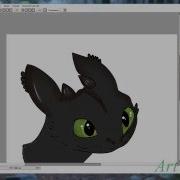 Speedpaint Drawing Dragon Nighr Fury Art Рисую Дракона Ночную Фурию Беззубик