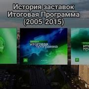 История Заставок Сегодня Итоговая Программа