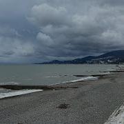 Пляж Чкаловский Барракуда Курортного Городка Адлера