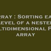 Array Sorting Each Level Of A Nested Multidimensional Php Array Hey Delphi