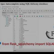 Python Flask Jquery Ajax Autocomplete Using Sqlalchemy Database Cairocoders