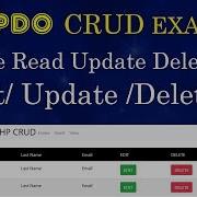 Part 6 1 2019 Pdo Crud Create Database And Tables Insert Update Delete Using Php Pdo Tutorial Rays