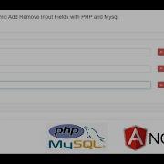 Angularjs Dynamic Add Remove Input Fields With Php And Mysql Cairocoders