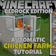 Minecraft Simple Automatic Chicken Farm Tutorial Bedrock Edition Mcpe