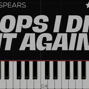 Oops I Did It Again Britney Spears Piano
