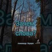 Александр Янущик Зачем Слова