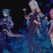 Genshin Impact Mmd Kara Mister W Shenhe Raiden Yae Miko Eula And Sara