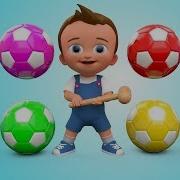 Colorful Soccer Balls Bouncing On Xylophone Nursery Rhymes For Kids