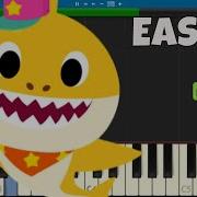 Pinkfong Baby Shark Song Easy Piano Tutorial